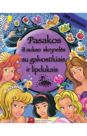 Pasakos iš aukso skrynelės. Su lipdukais ir galvosūkiais